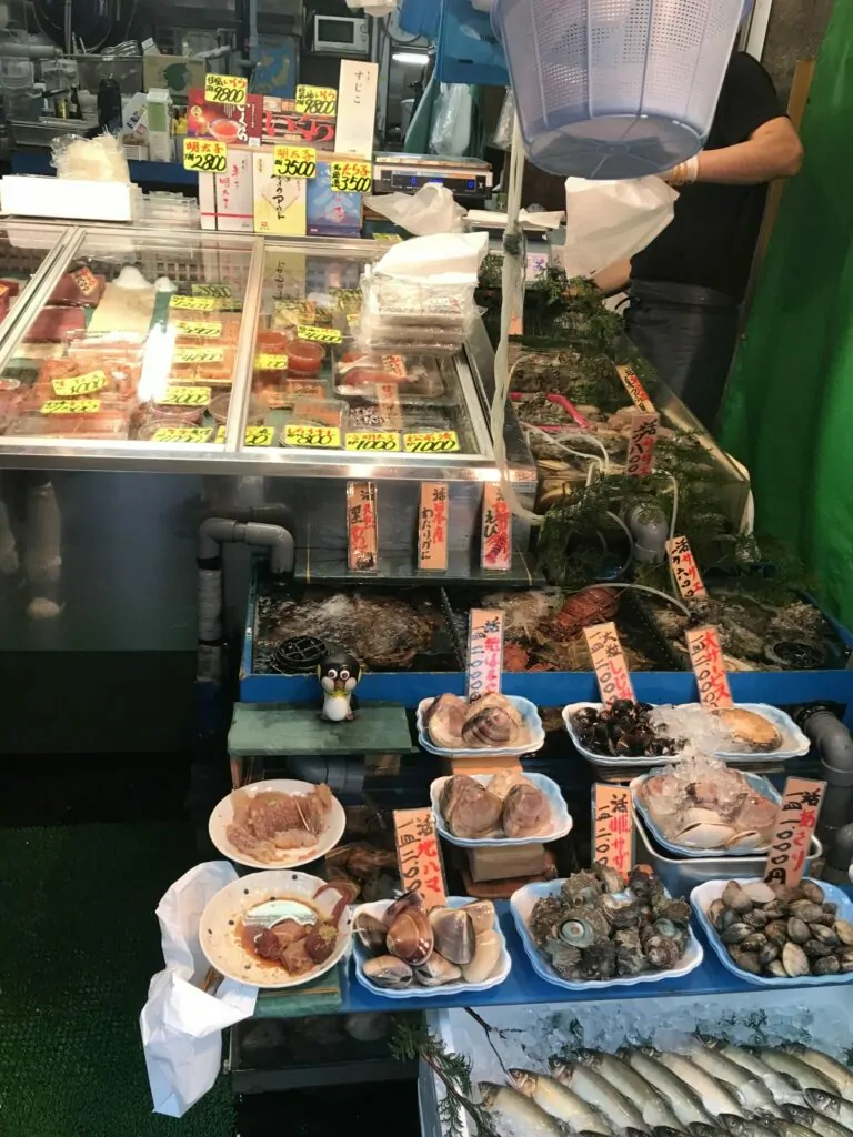 Seafood in Tsukiji Market