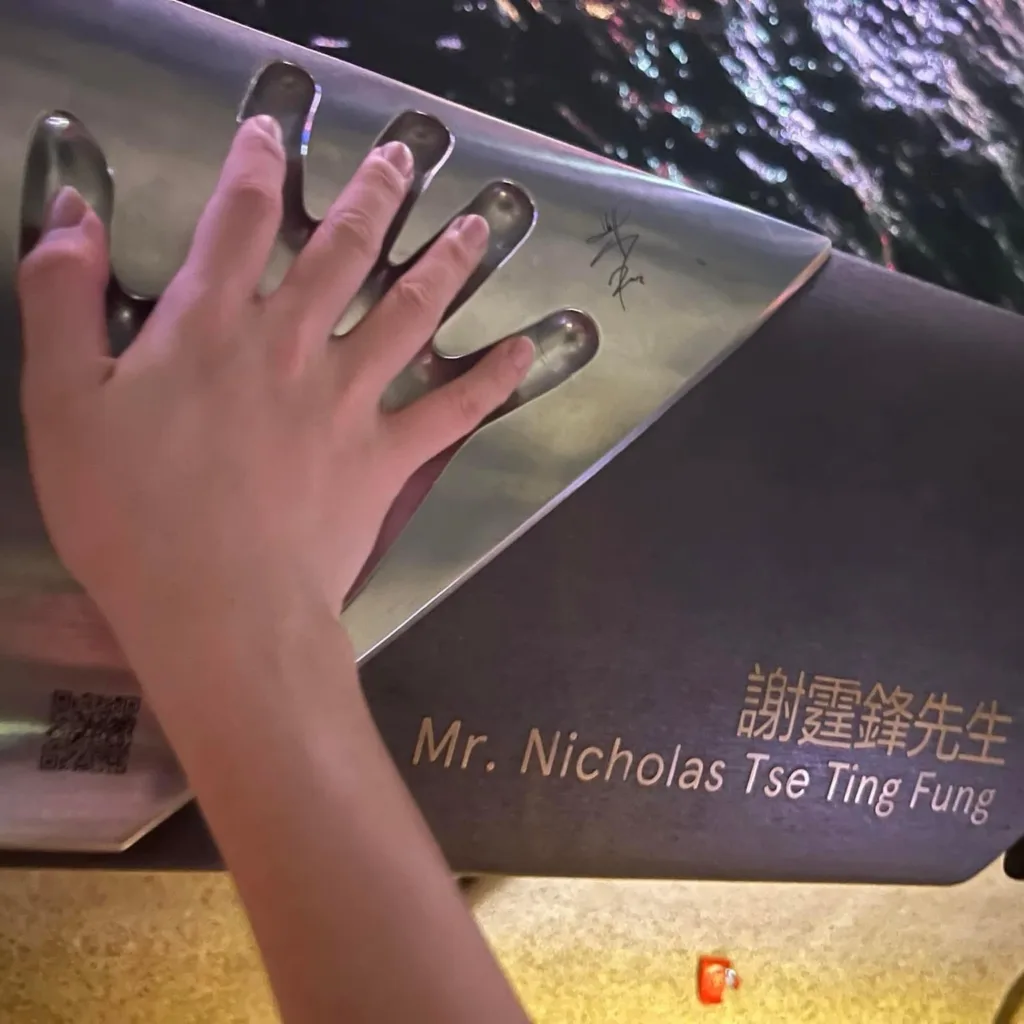 Handprints of celebrities on Avenue of Stars in HK